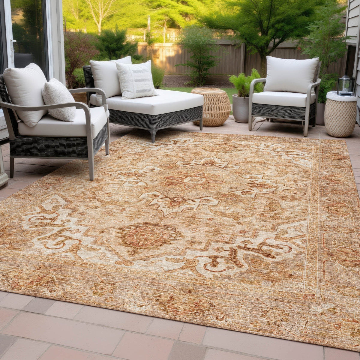 Addison Chantille ACN2164 Global Machine Made Traditional Copper Rug