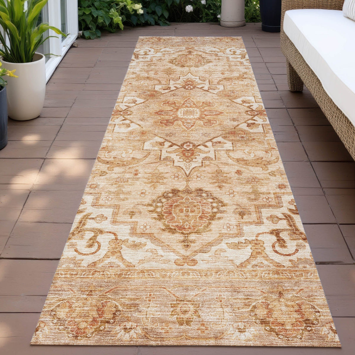 Addison Chantille ACN2164 Global Machine Made Traditional Copper Rug