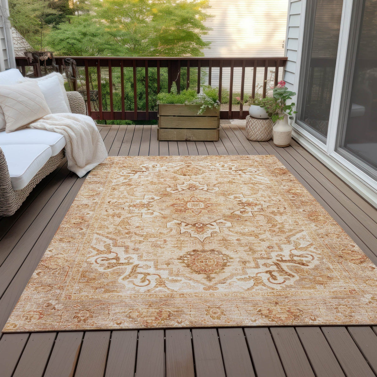 Addison Chantille ACN2164 Global Machine Made Traditional Copper Rug
