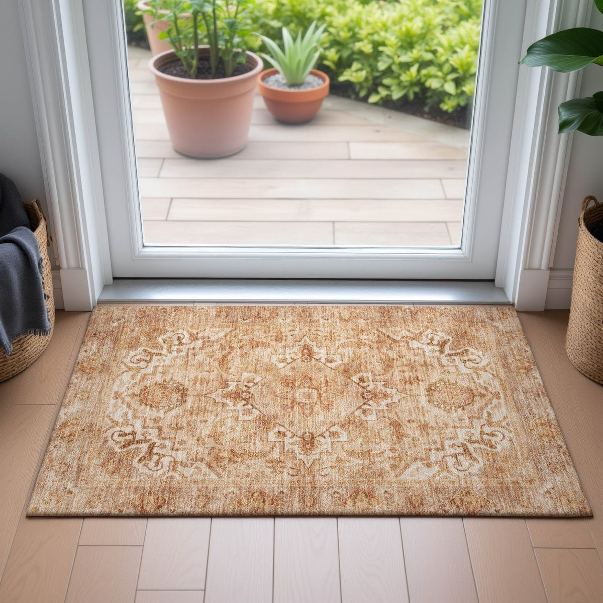 Addison Chantille ACN2164 Global Machine Made Traditional Copper Rug
