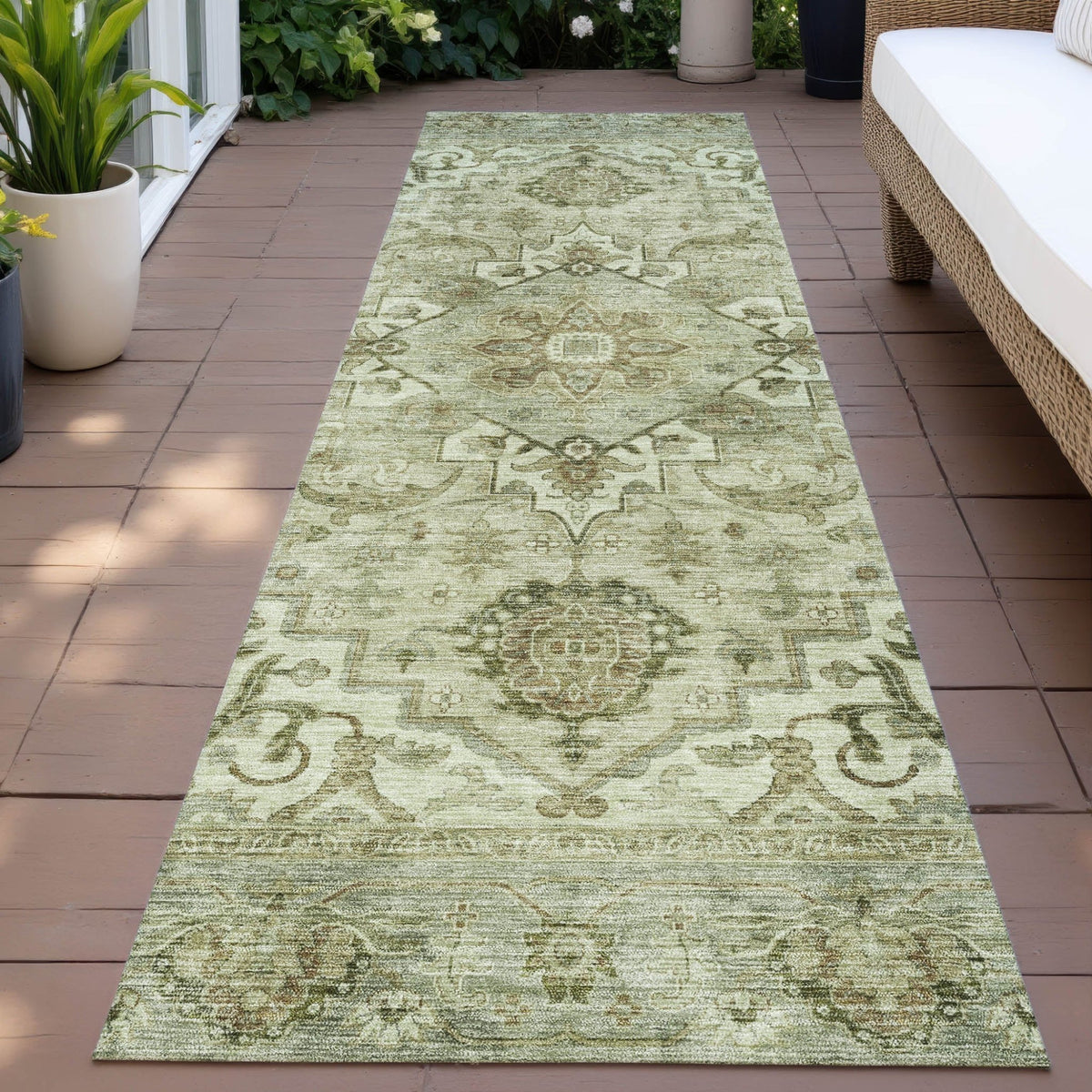 Addison Chantille ACN2164 Global Machine Made Traditional Sage Rug
