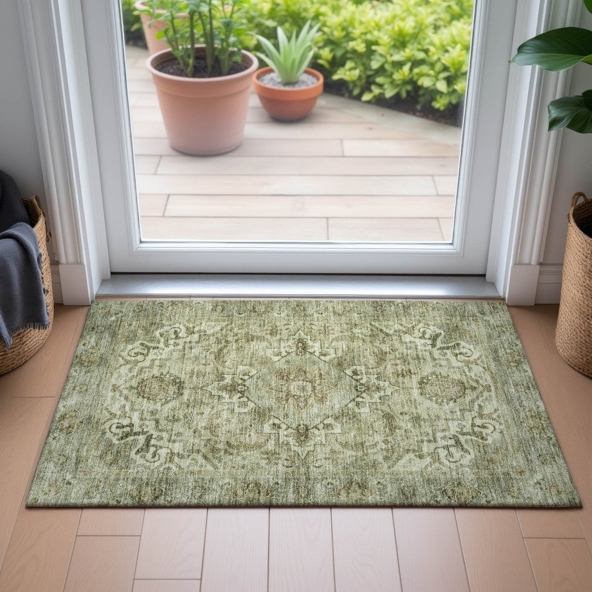 Addison Chantille ACN2164 Global Machine Made Traditional Sage Rug
