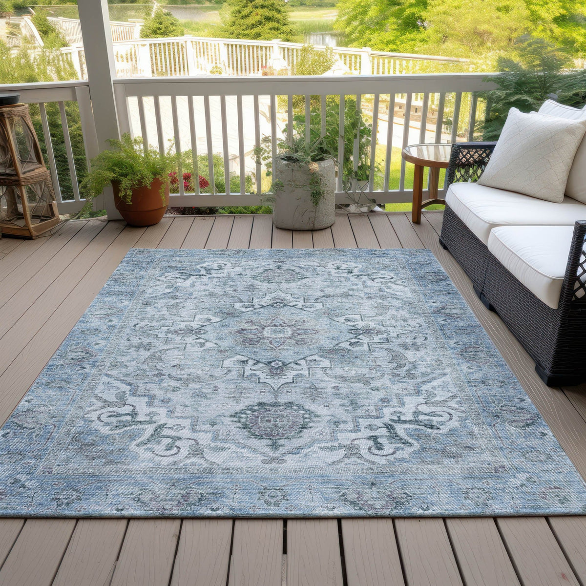Addison Chantille ACN2164 Global Machine Made Traditional Sky Rug