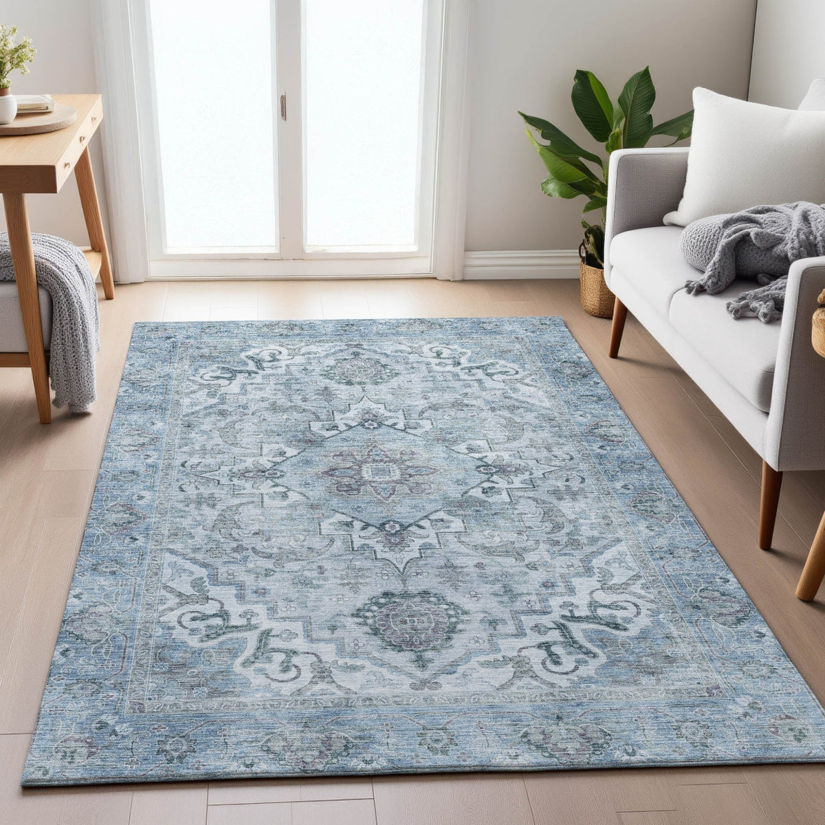 Addison Chantille ACN2164 Global Machine Made Traditional Sky Rug