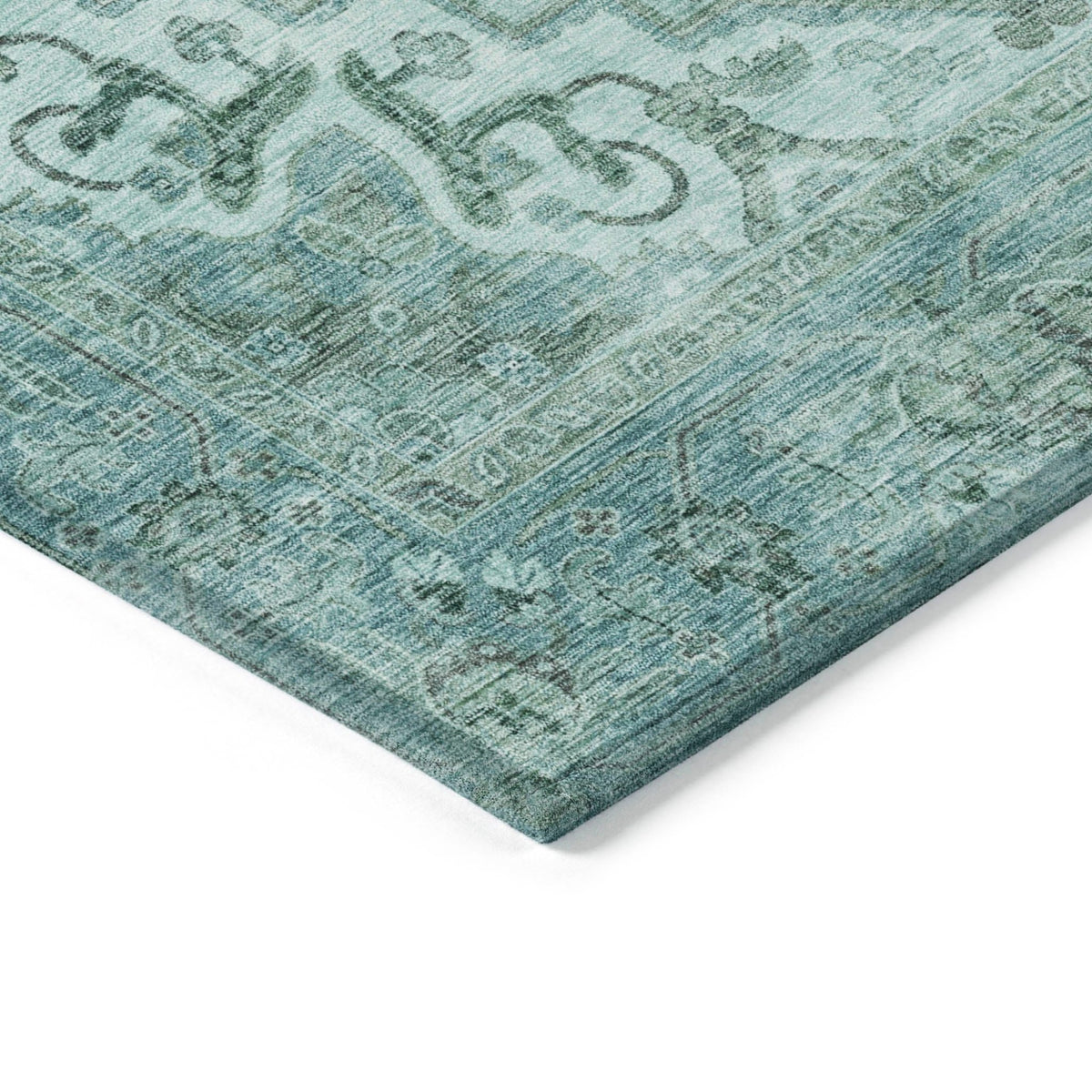 Addison Chantille ACN2164 Global Machine Made Traditional Teal Rug