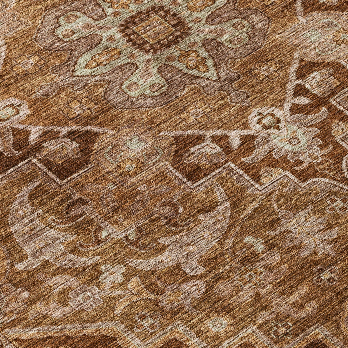 Addison Chantille ACN2165 Global Machine Made Traditional Terracotta Rug