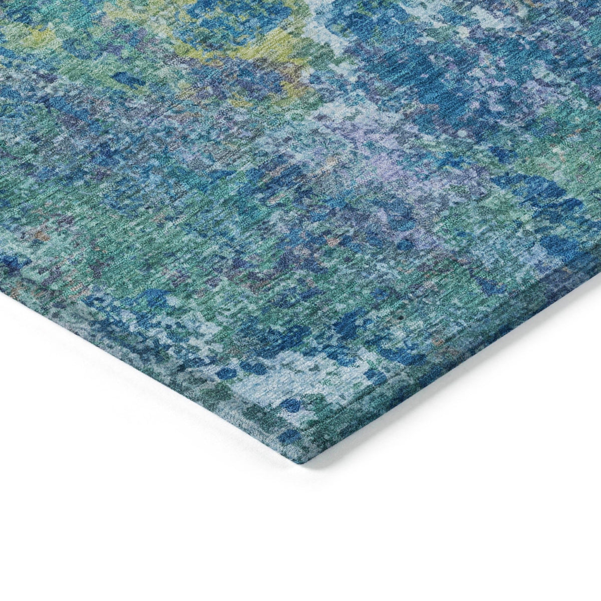 Addison Chantille ACN2166 Abstract Machine Made Transitional Blue Rug
