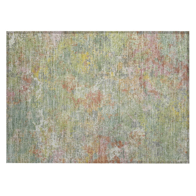 Addison Chantille ACN2166 Abstract Machine Made Transitional Green Rug
