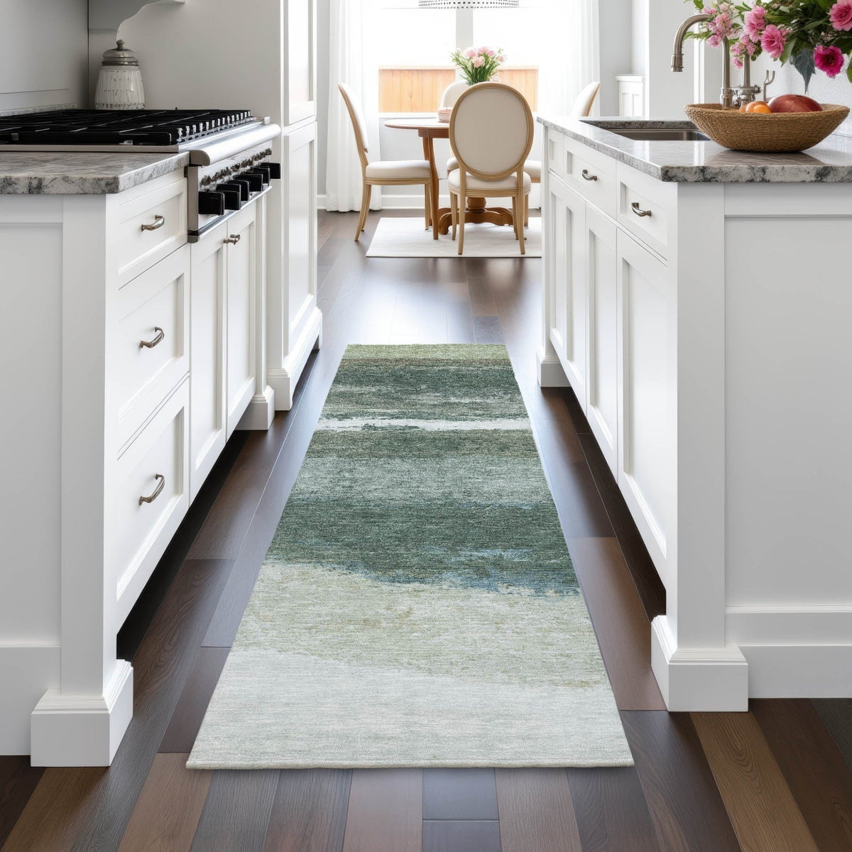 Addison Chantille ACN2169 Stripes Machine Made Transitional Aloe Rug