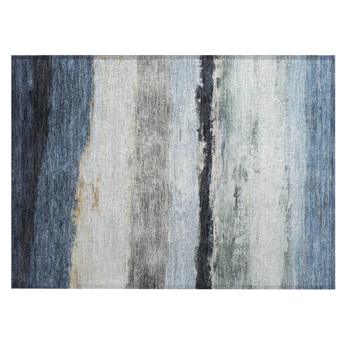 Addison Chantille ACN2169 Stripes Machine Made Transitional Blue Rug