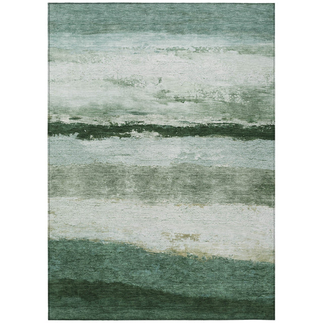 Addison Chantille ACN2169 Stripes Machine Made Transitional Fern Rug