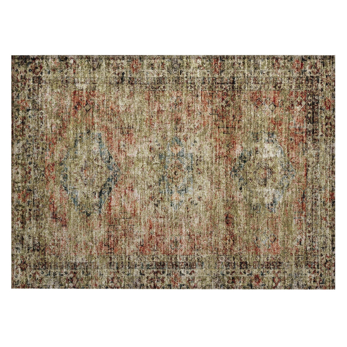 Addison Chantille ACN2170 Global Machine Made Traditional Terracotta Rug