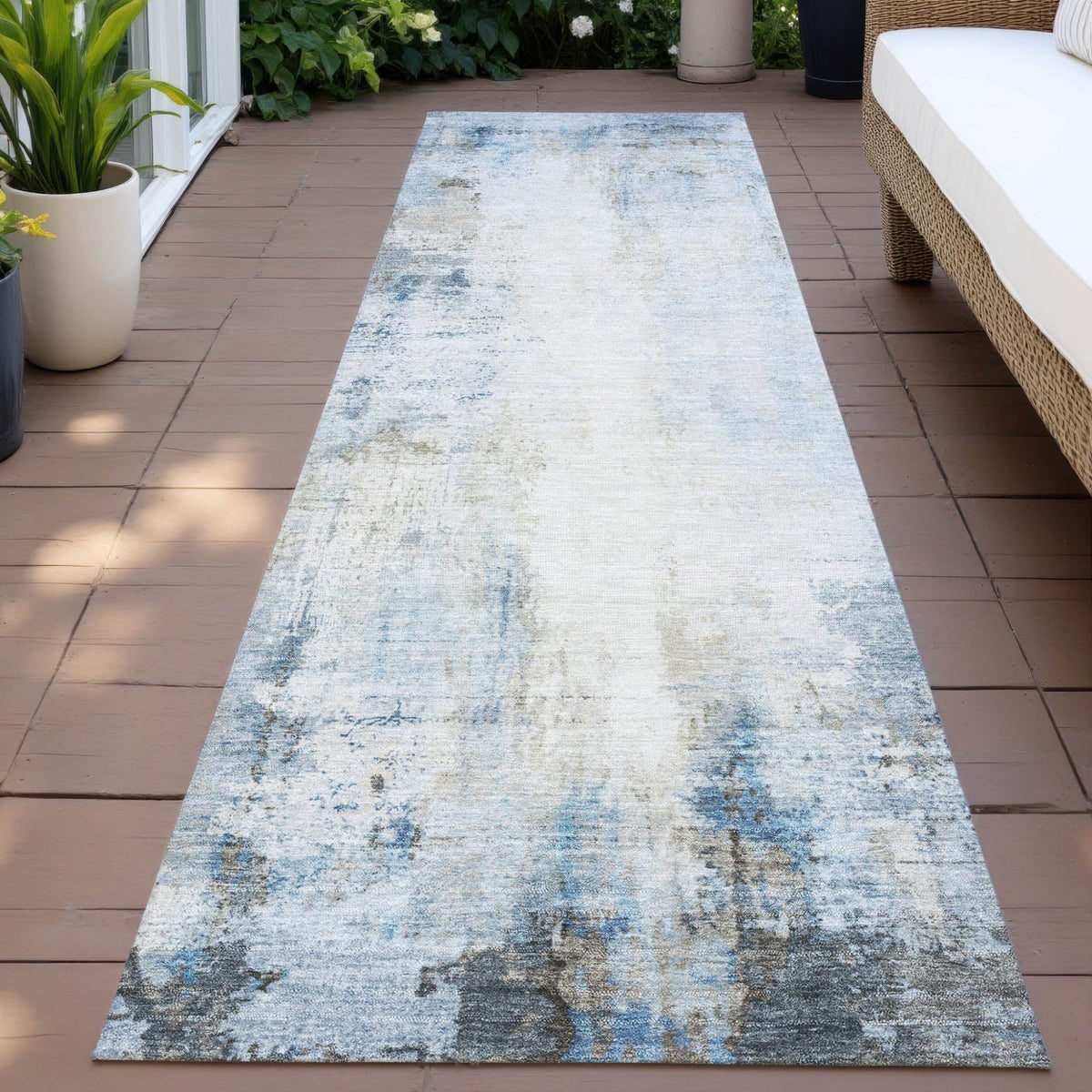 Addison Chantille ACN2171 Modern Machine Made Transitional Blue Rug