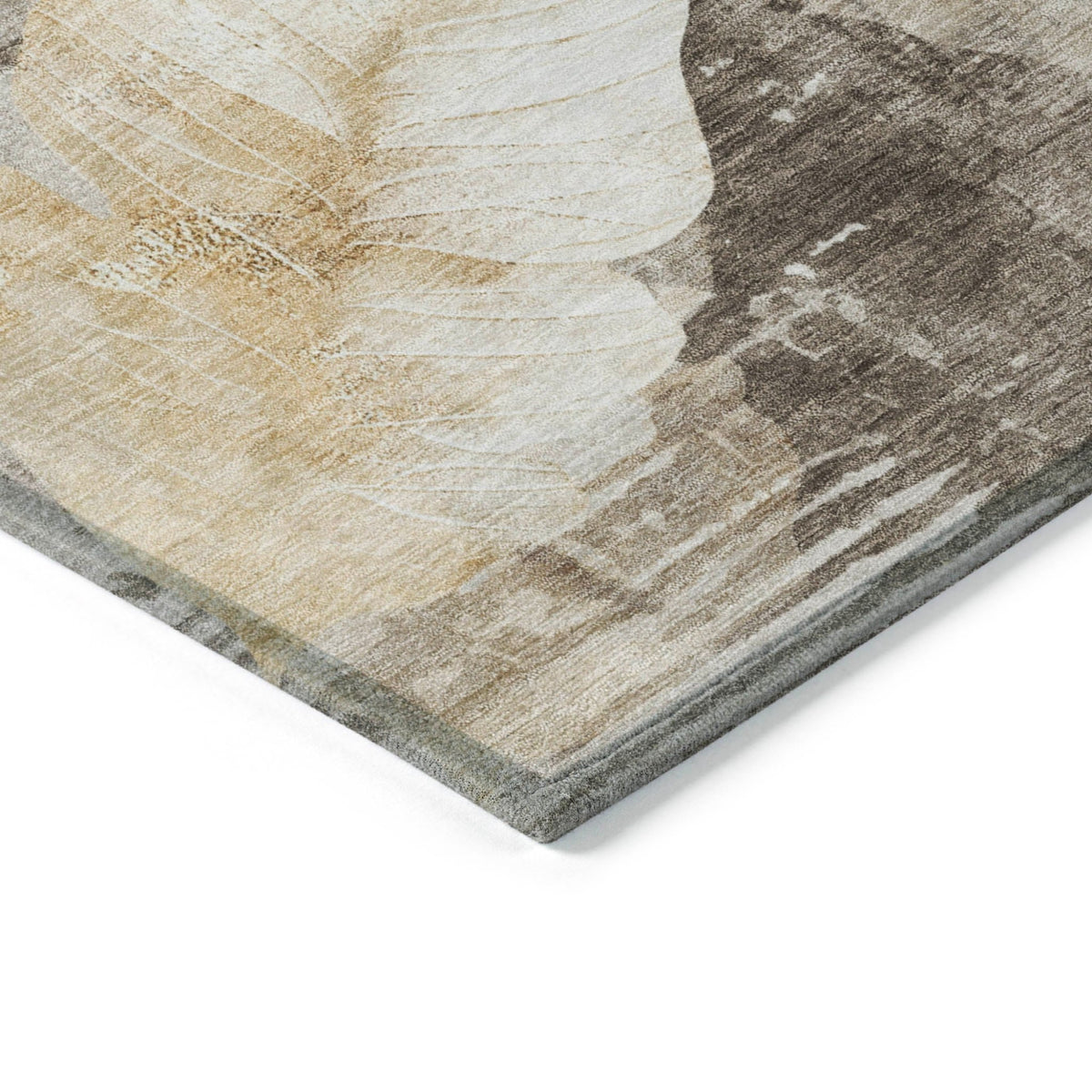 Addison Chantille ACN2172 Floral Machine Made Transitional Brown Rug