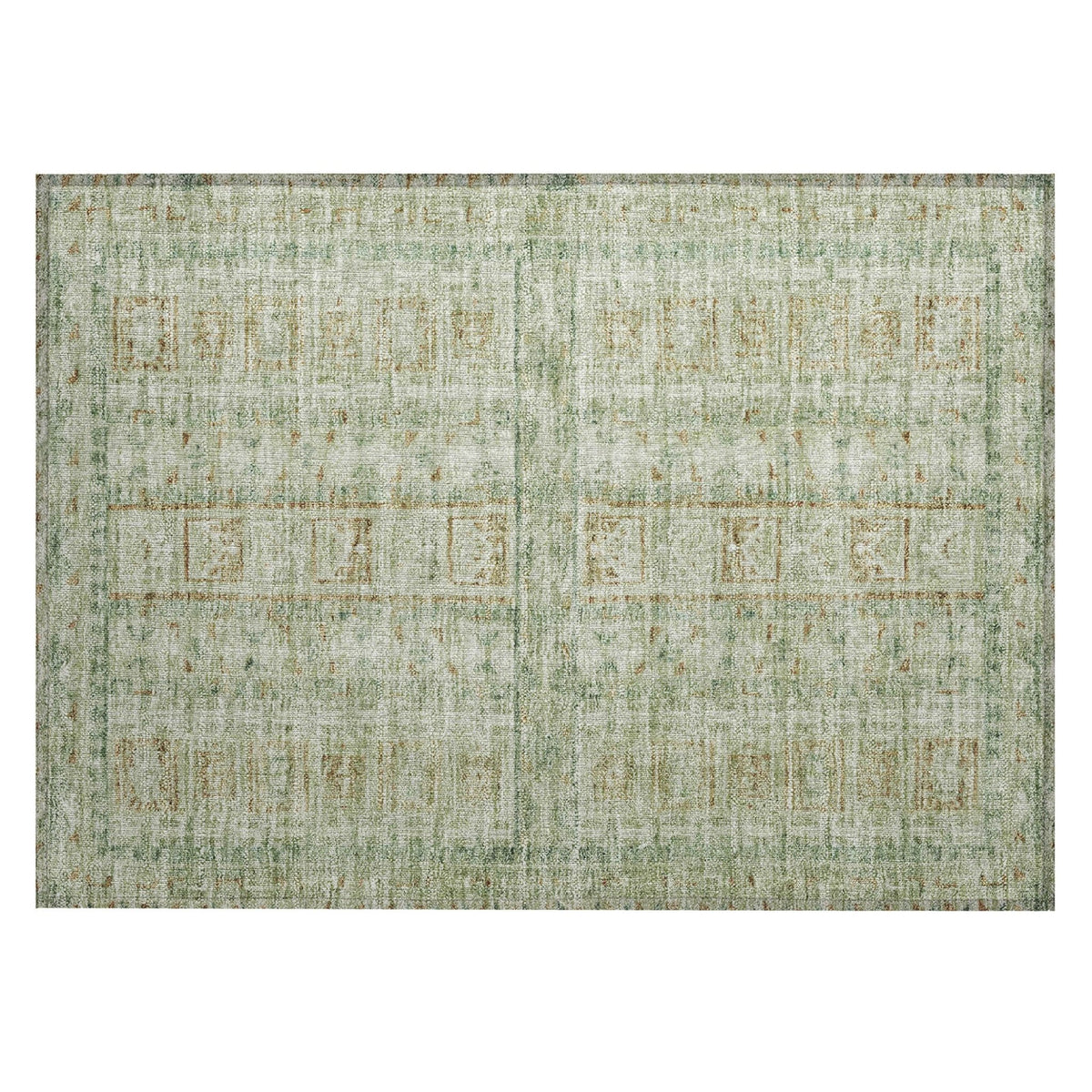 Addison Chantille ACN2173 Stripes Machine Made Transitional Green Rug