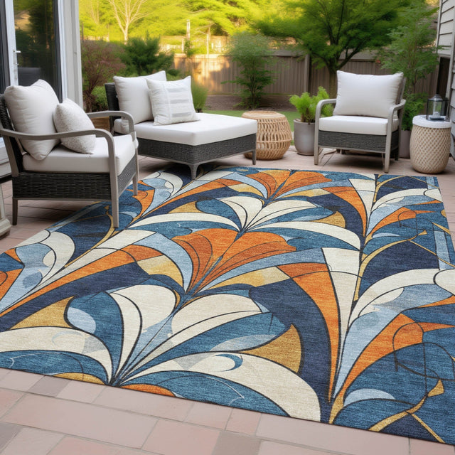 Addison Chantille ACN2174 Modern Machine Made Transitional Blue Rug