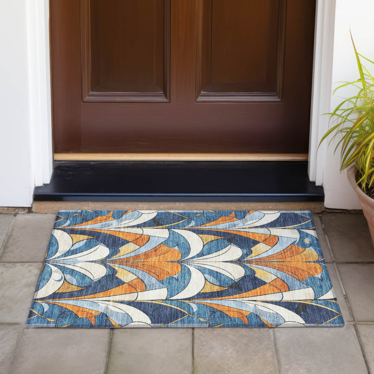 Addison Chantille ACN2174 Modern Machine Made Transitional Blue Rug