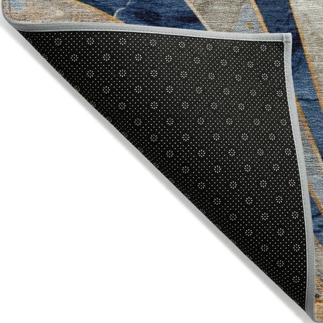 Addison Chantille ACN2177 Geometric Machine Made Transitional Navy Rug