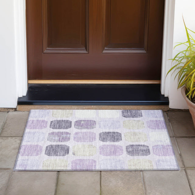Addison Chantille ACN2182 Geometric Machine Made Transitional Lavender Rug