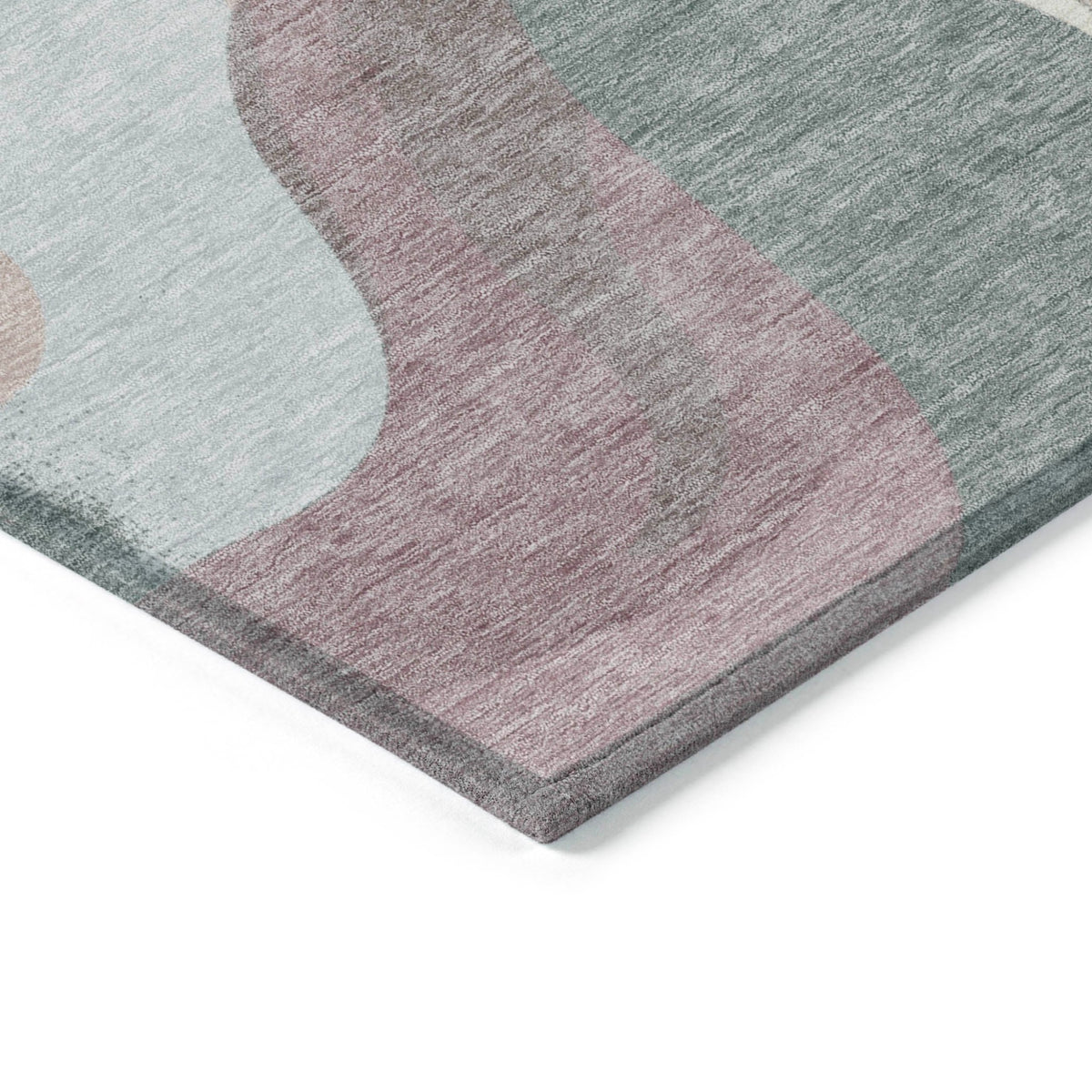 Addison Chantille ACN2186 Swirls Machine Made Transitional Blush Rug