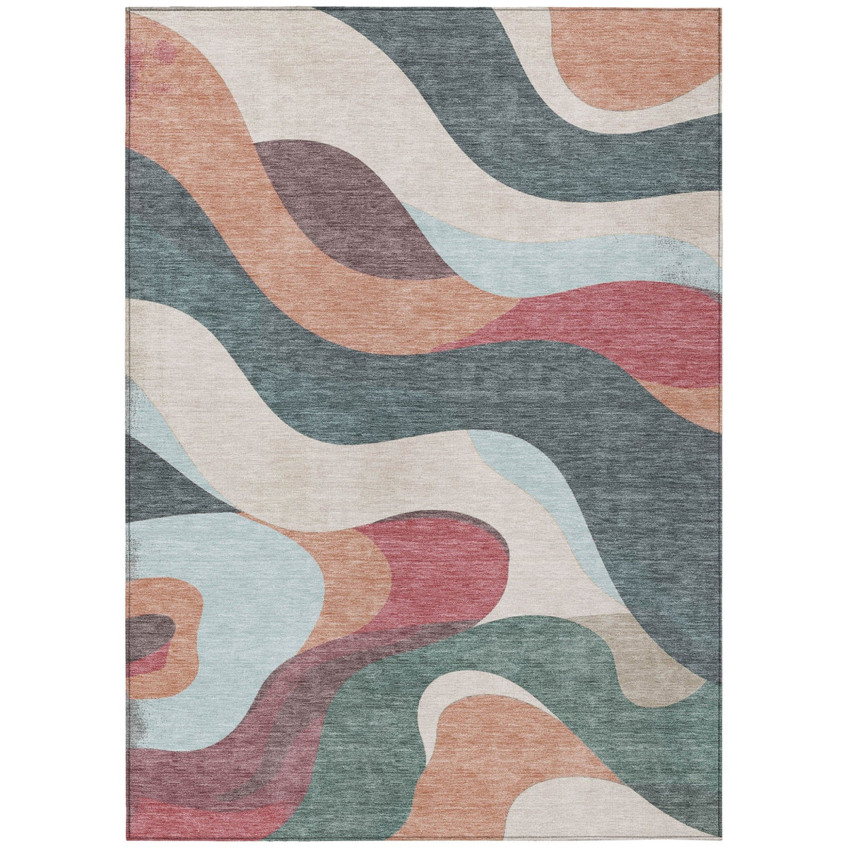 Addison Chantille ACN2186 Swirls Machine Made Transitional Coral Rug