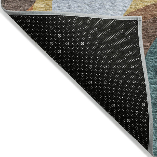 Addison Chantille ACN2186 Swirls Machine Made Transitional Gold Rug
