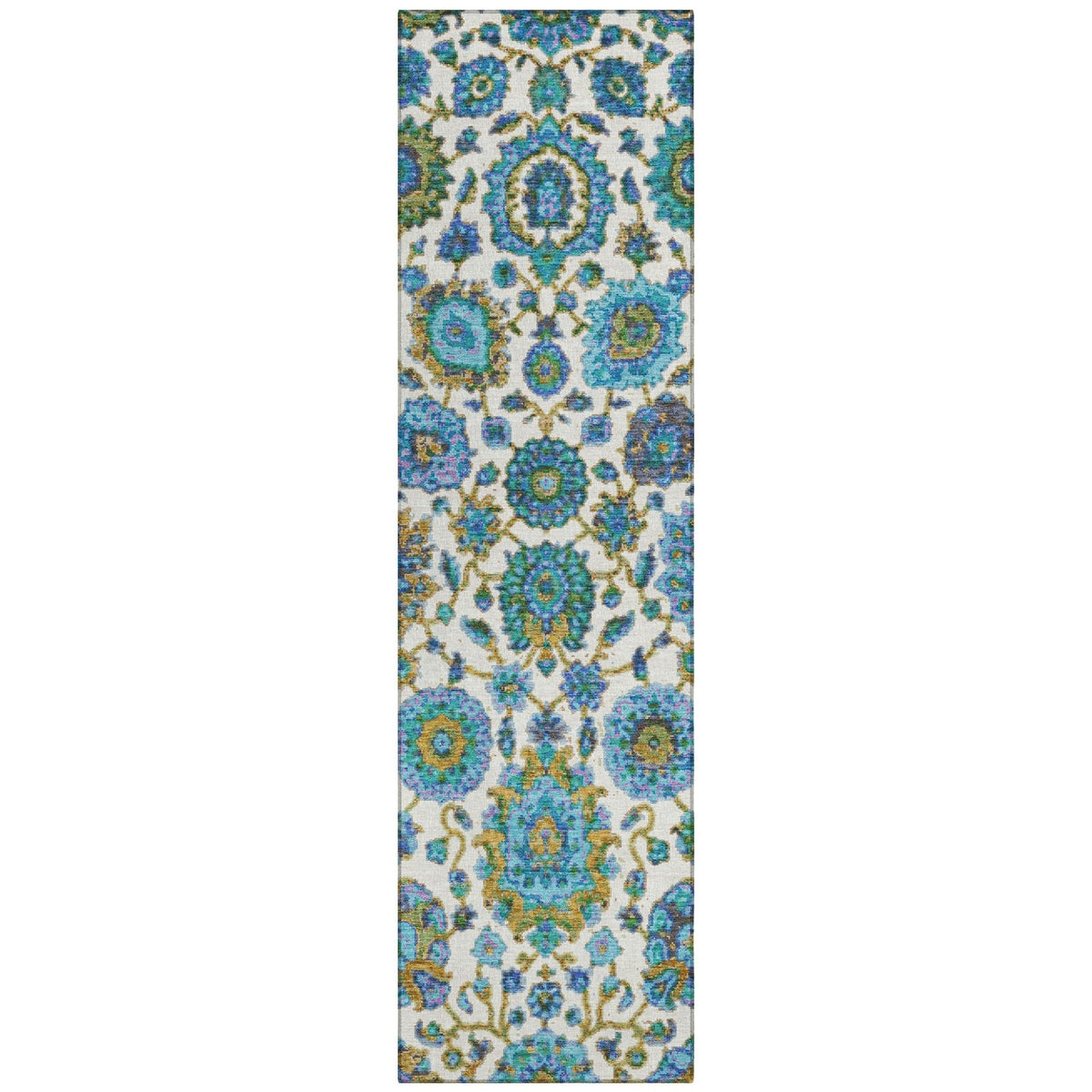 Addison Chantille ACN2187 Global Machine Made Traditional Aqua Rug