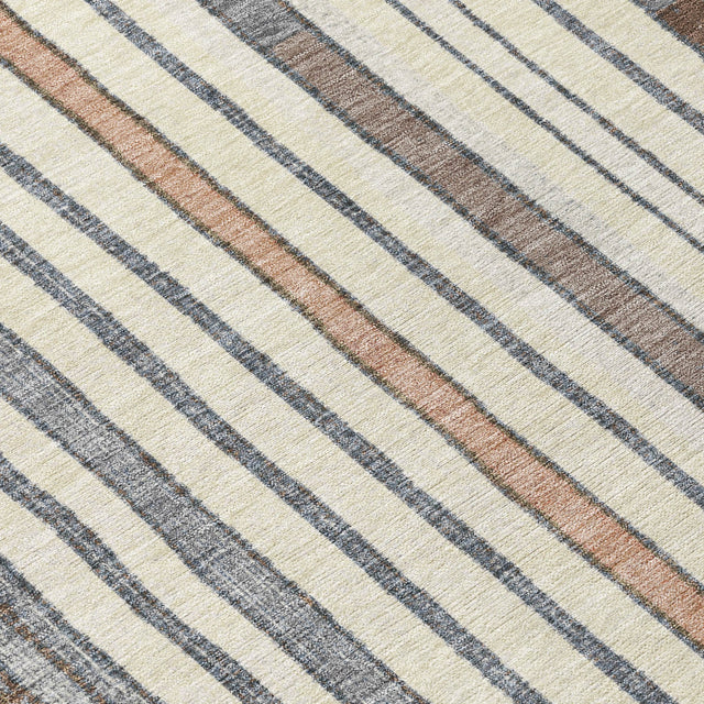 Addison Chantille ACN2189 Geometric Machine Made Transitional Brown Rug