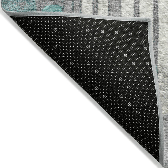 Addison Chantille ACN2189 Geometric Machine Made Transitional Teal Rug