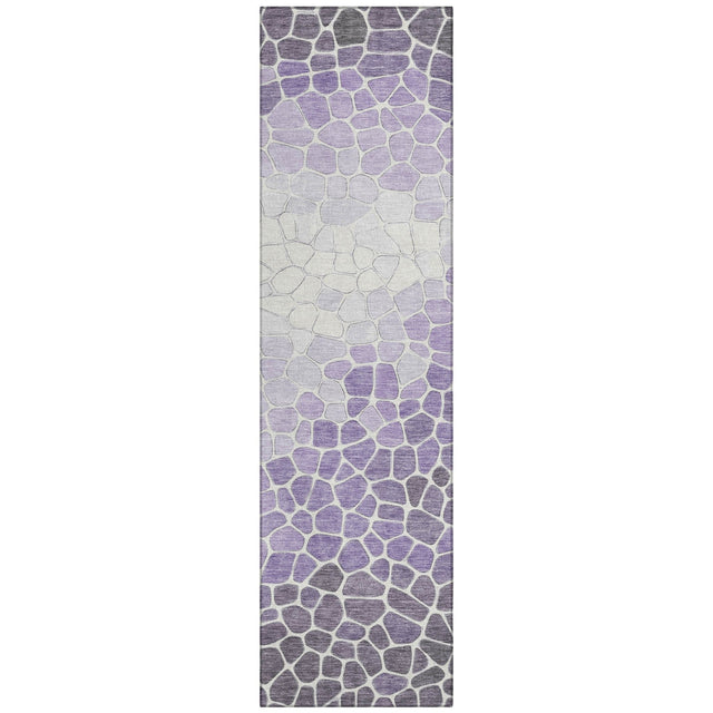 Addison Chantille ACN2190 Geometric Machine Made Transitional Purple Rug