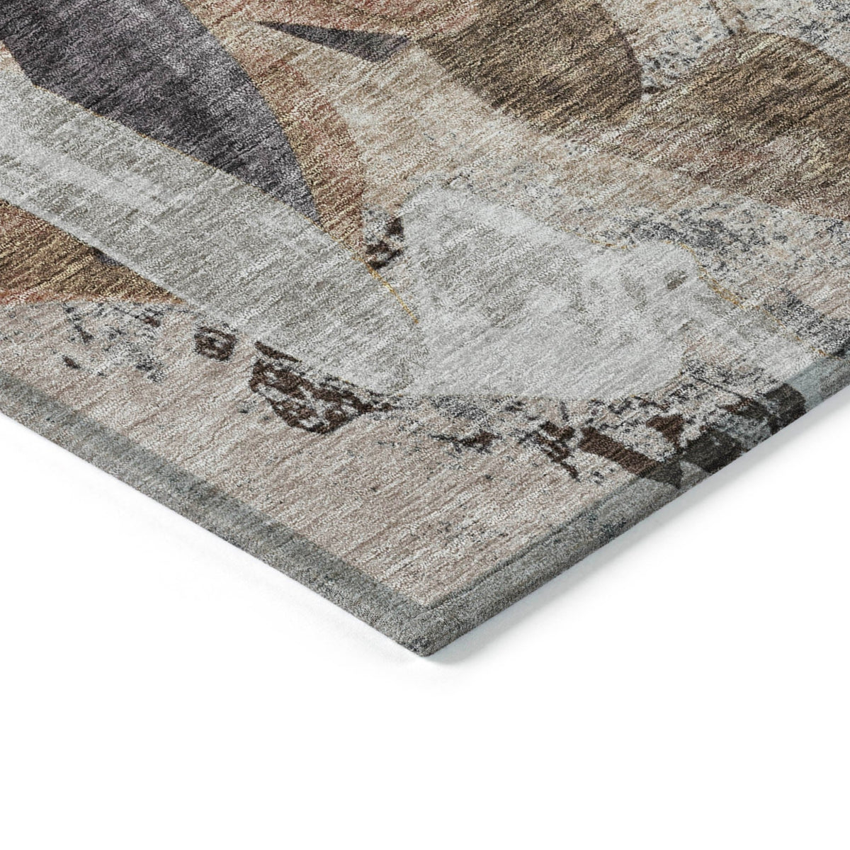 Addison Chantille ACN2191 Abstract Machine Made Transitional Taupe Rug