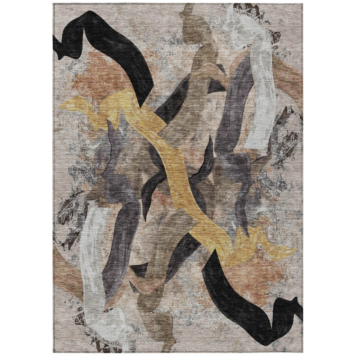 Addison Chantille ACN2191 Abstract Machine Made Transitional Taupe Rug