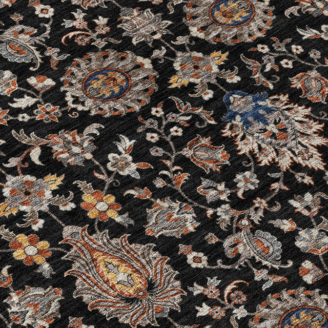 Addison Chantille ACN2192 Global Machine Made Traditional Black Rug