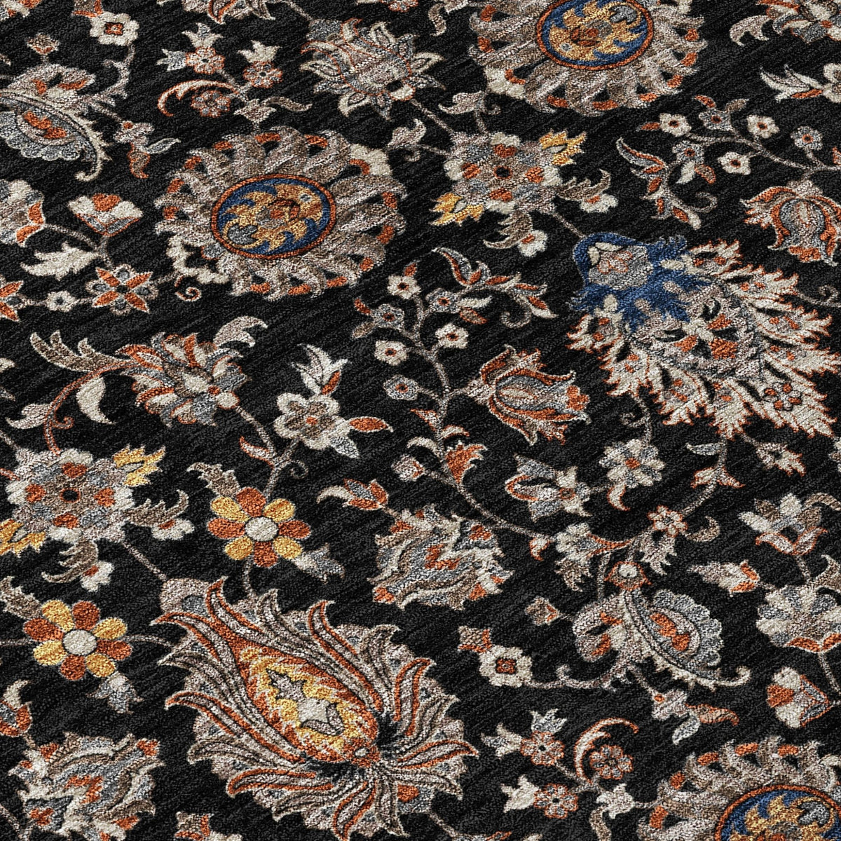 Addison Chantille ACN2192 Global Machine Made Traditional Black Rug