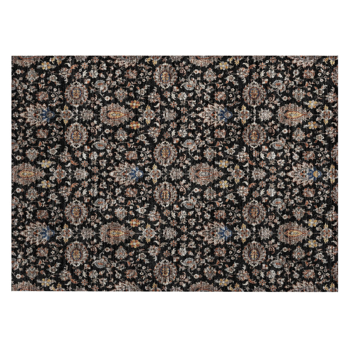 Addison Chantille ACN2192 Global Machine Made Traditional Black Rug