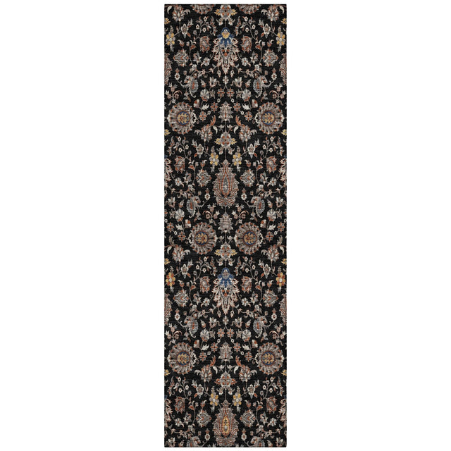 Addison Chantille ACN2192 Global Machine Made Traditional Black Rug