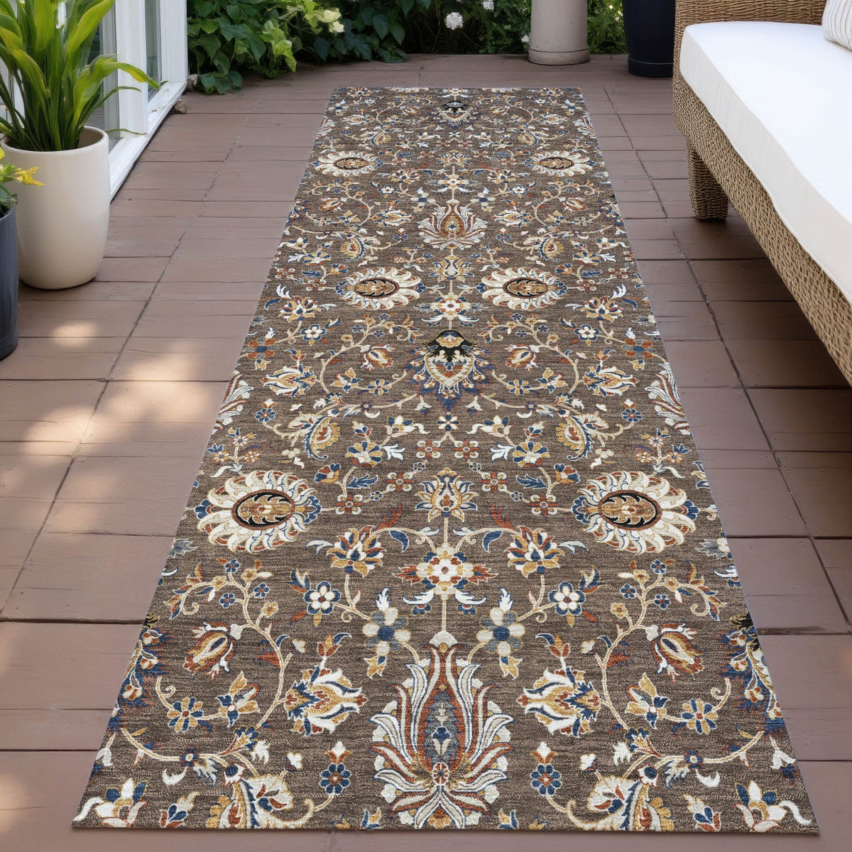 Addison Chantille ACN2192 Global Machine Made Traditional Chocolate Rug