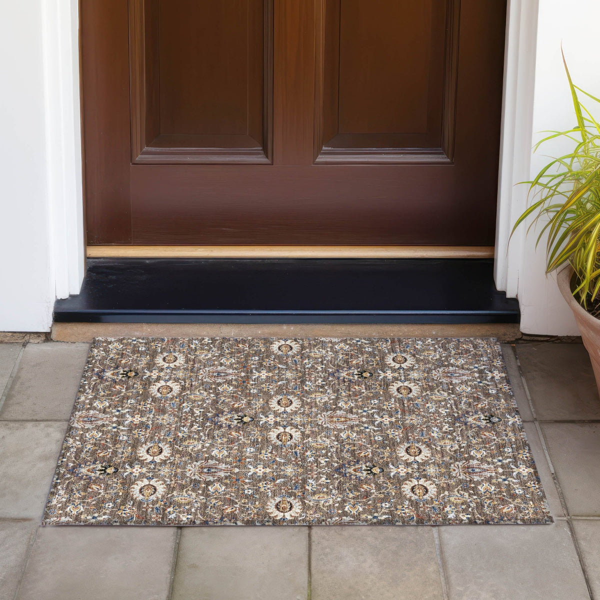 Addison Chantille ACN2192 Global Machine Made Traditional Chocolate Rug