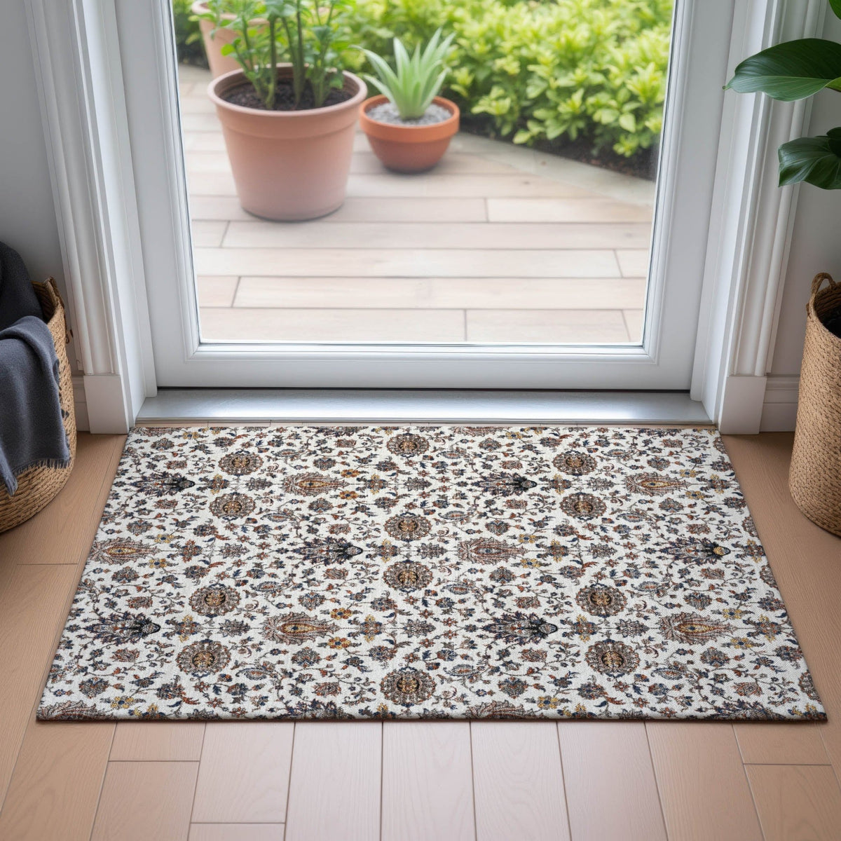Addison Chantille ACN2192 Global Machine Made Traditional Ivory Rug