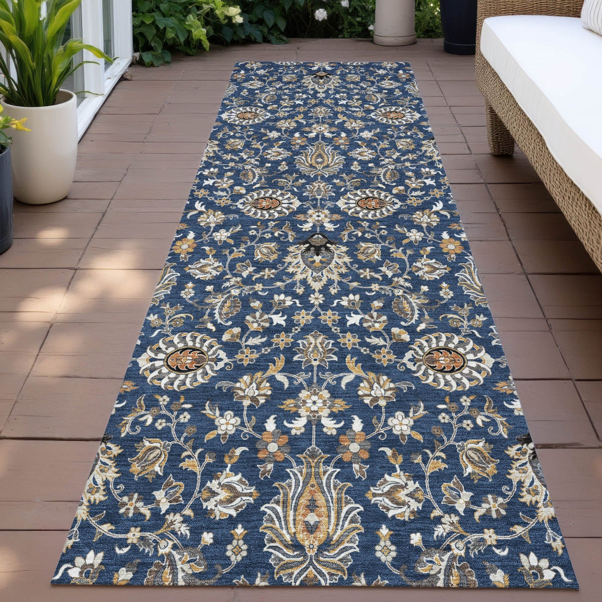 Addison Chantille ACN2192 Global Machine Made Traditional Navy Rug