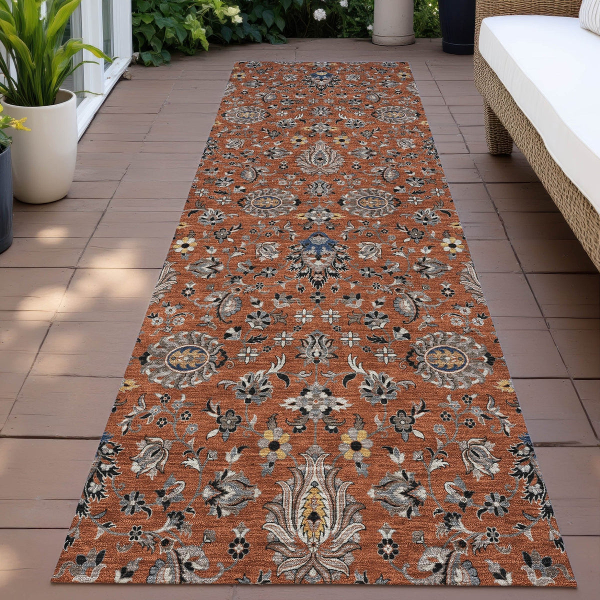 Addison Chantille ACN2192 Global Machine Made Traditional Paprika Rug