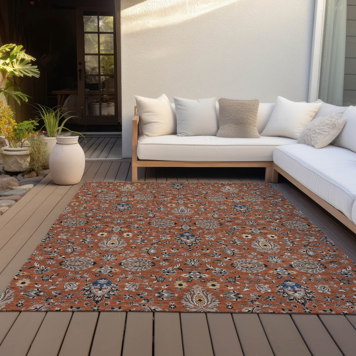 Addison Chantille ACN2192 Global Machine Made Traditional Paprika Rug