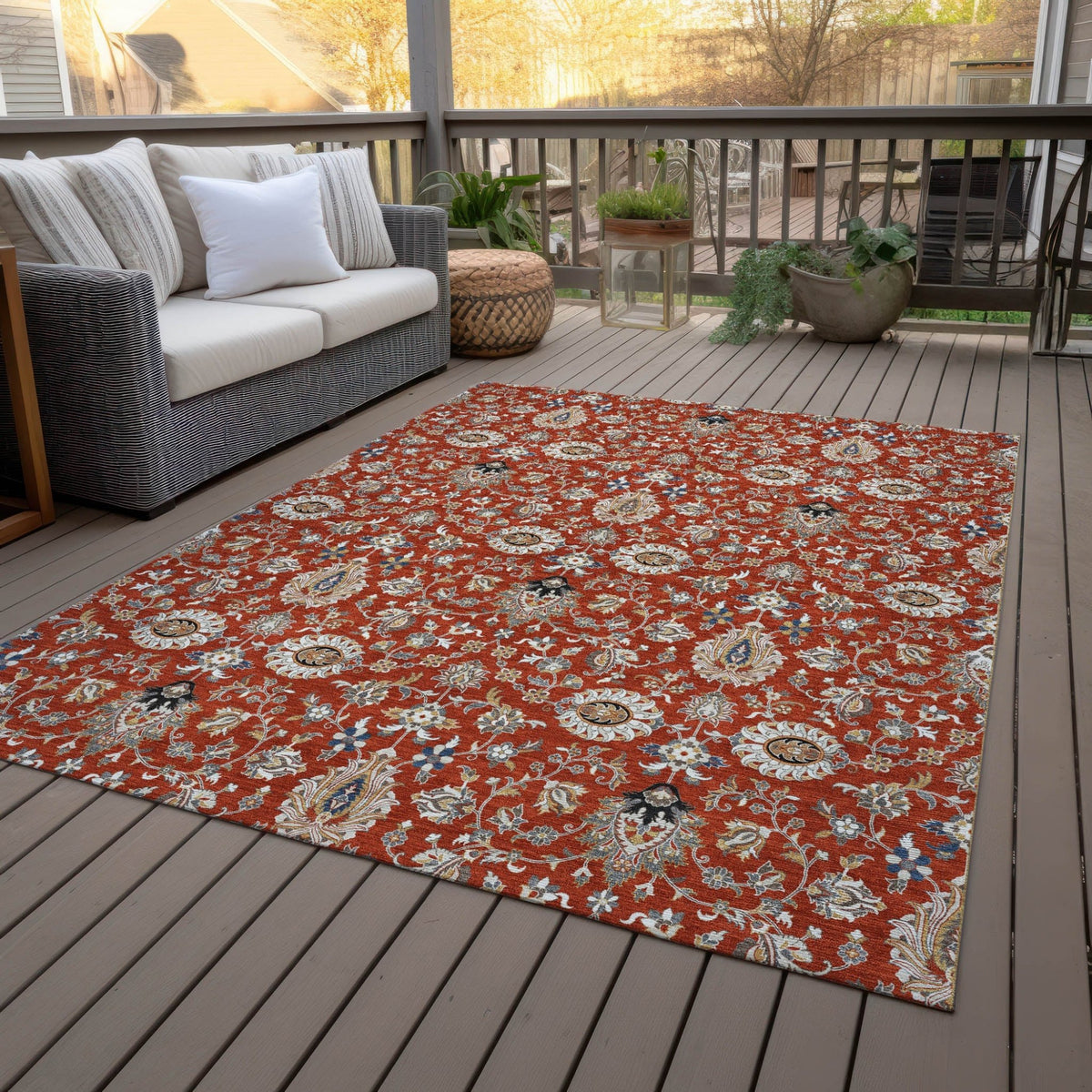 Addison Chantille ACN2192 Global Machine Made Traditional Red Rug