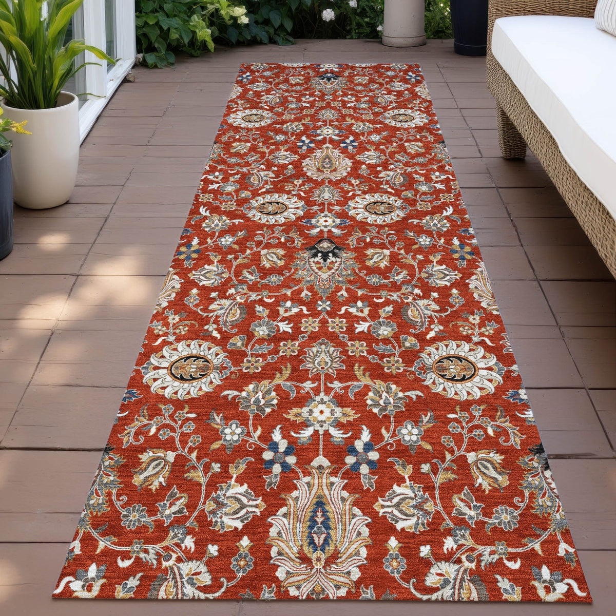 Addison Chantille ACN2192 Global Machine Made Traditional Red Rug