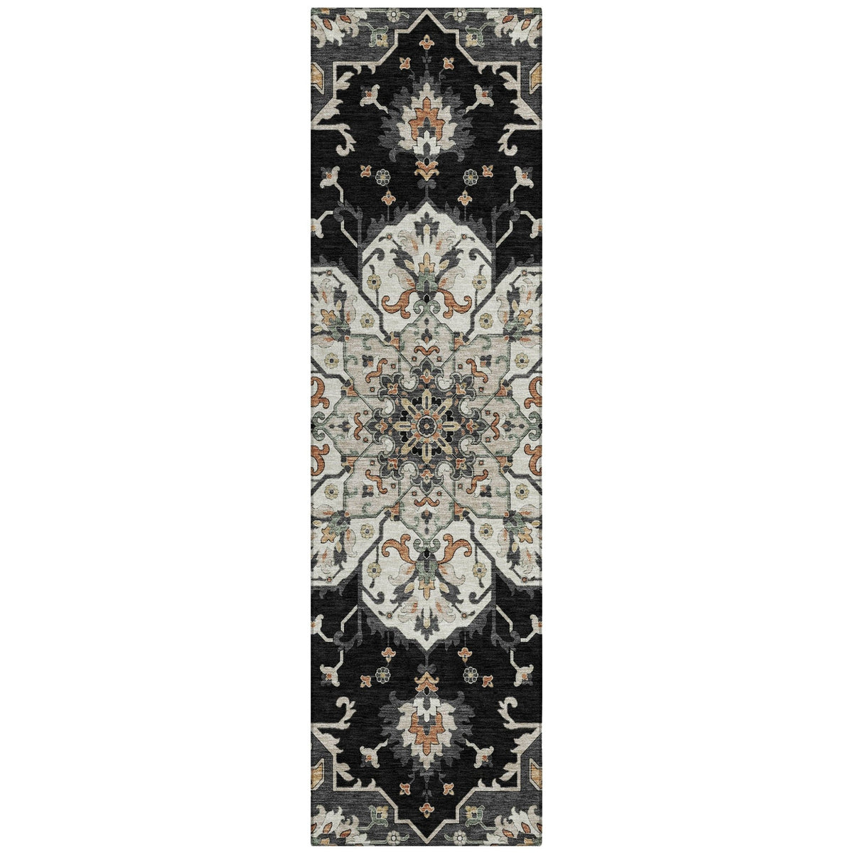 Addison Chantille ACN2194 Global Machine Made Traditional Black Rug
