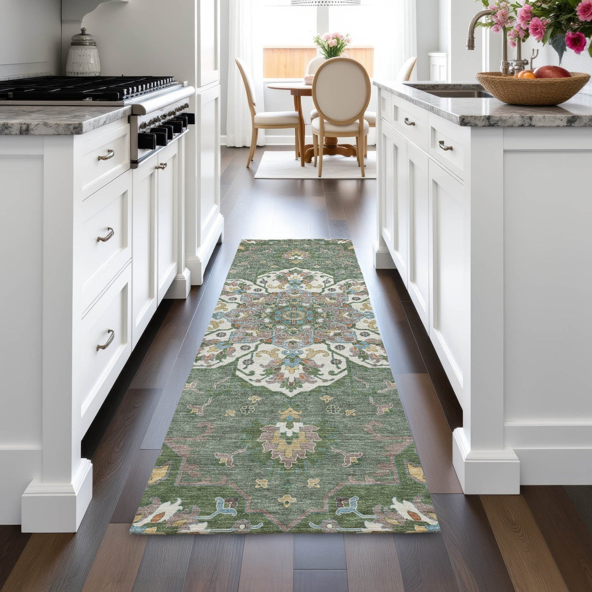 Addison Chantille ACN2194 Global Machine Made Traditional Green Rug