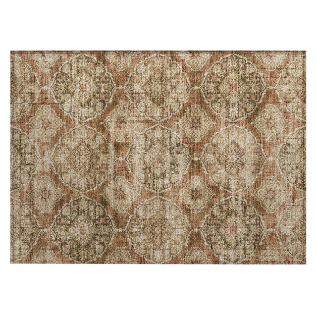 Addison Chantille ACN2196 Panel Machine Made Transitional Paprika Rug