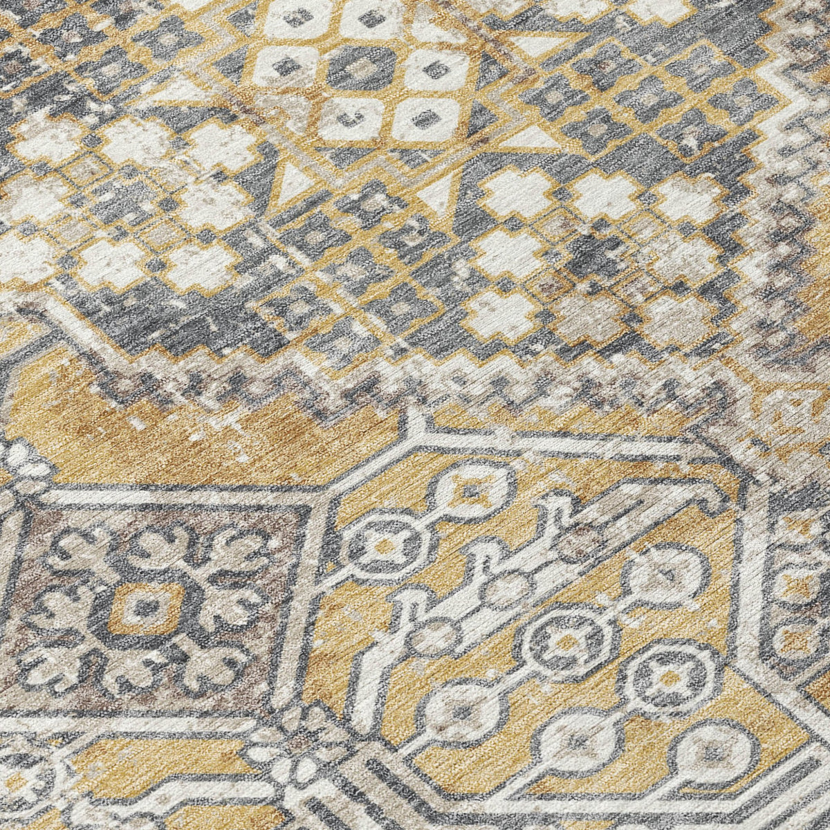 Addison Chantille ACN2197 Global Machine Made Traditional Gold Rug