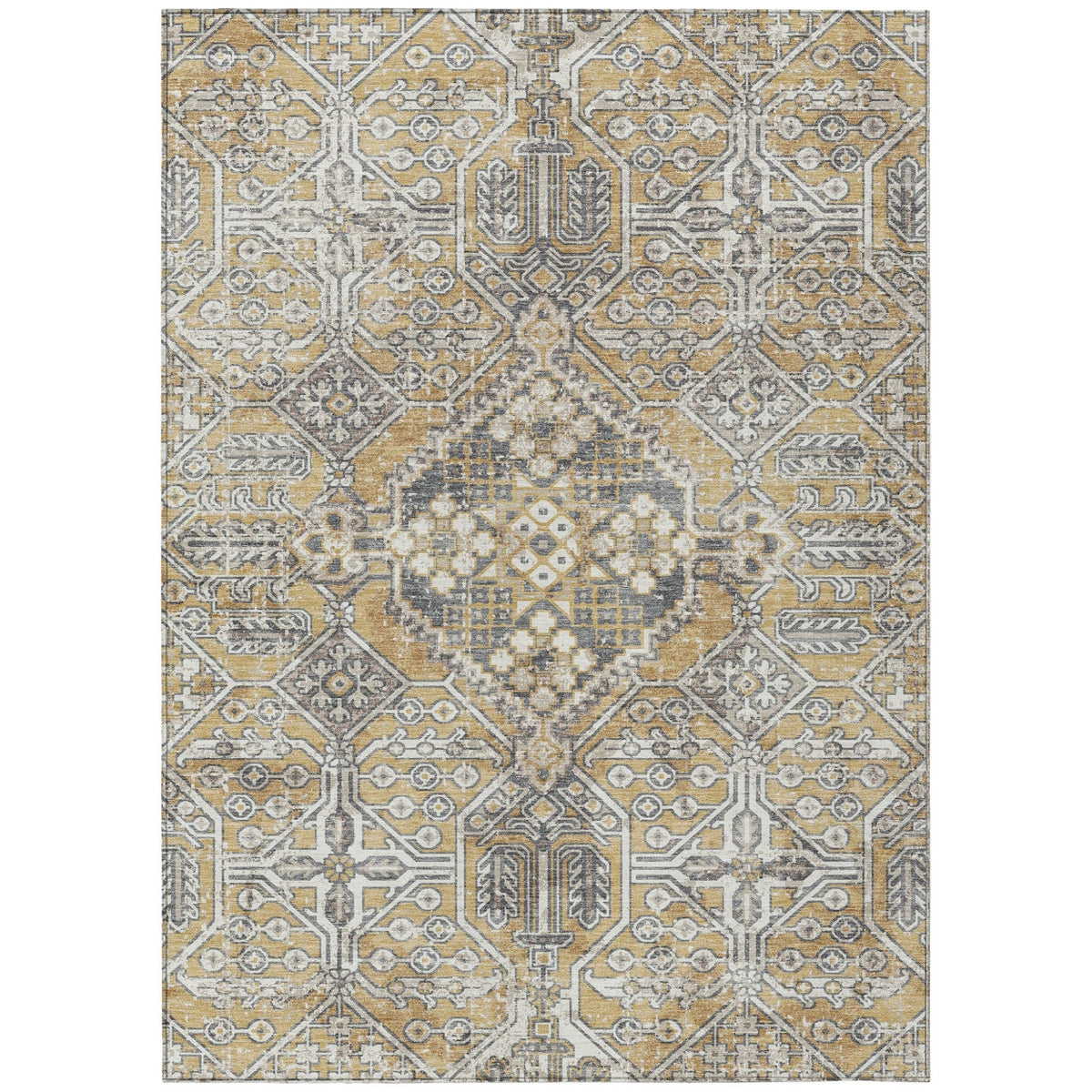 Addison Chantille ACN2197 Global Machine Made Traditional Gold Rug