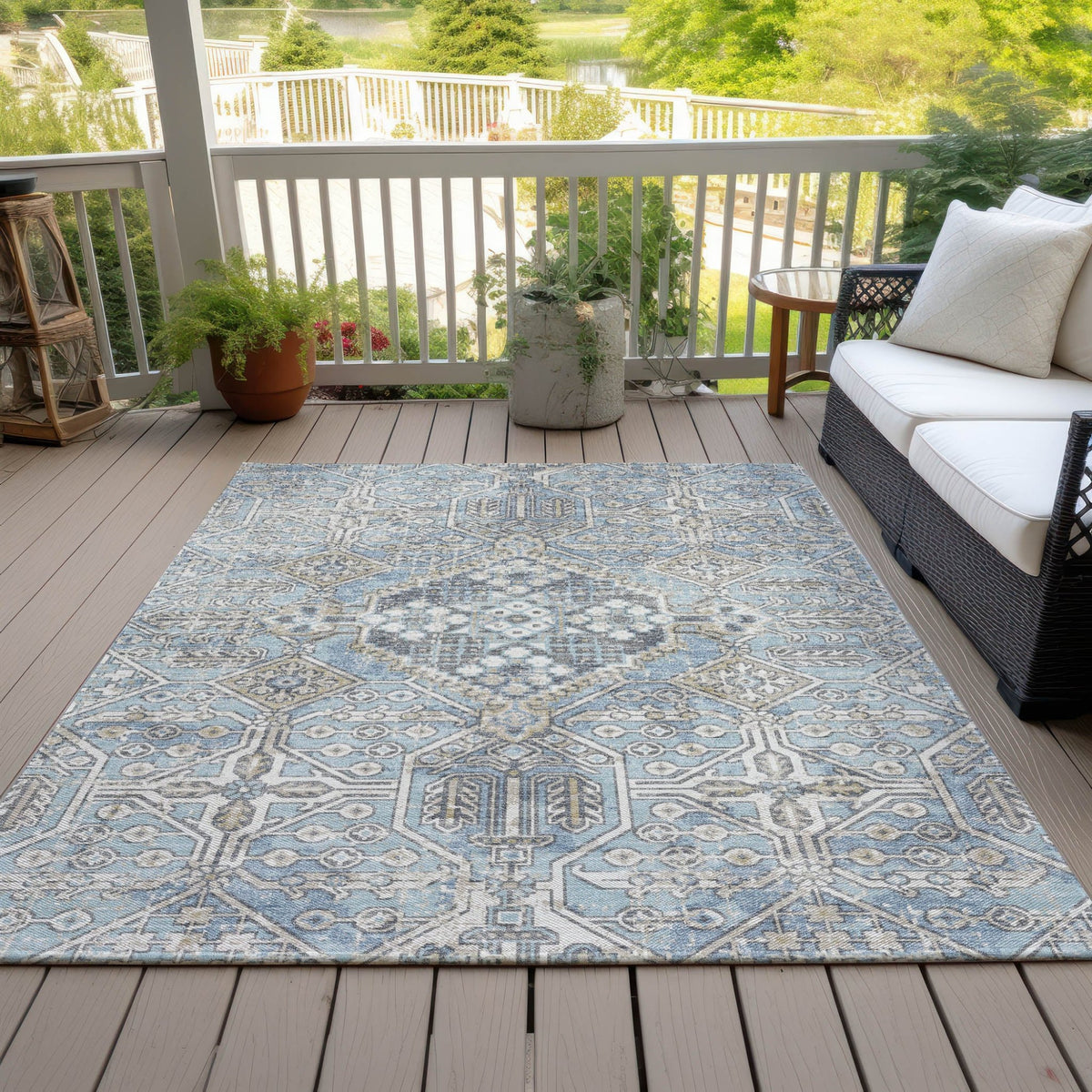 Addison Chantille ACN2197 Global Machine Made Traditional Sky Rug